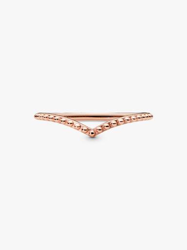 Wishbone 14k rose gold-plated ring