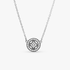 Silver necklace with clear cubic zirconia Silver necklace with clear cubic zirconia