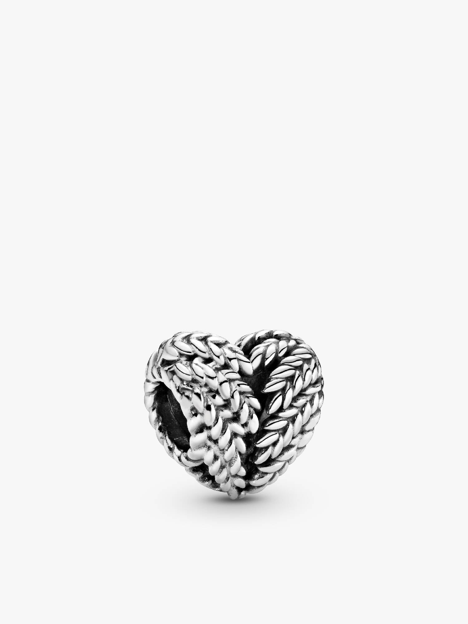 Heart seeds silver charm