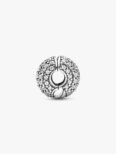 Pavé Snake Chain Pattern Clip Charm