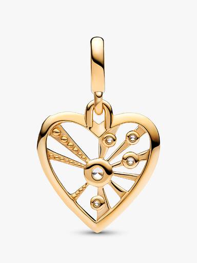 Heart & Rays Medallion Charm