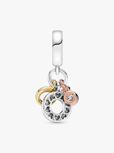 Triple Monogram & Logo Dangle Charm