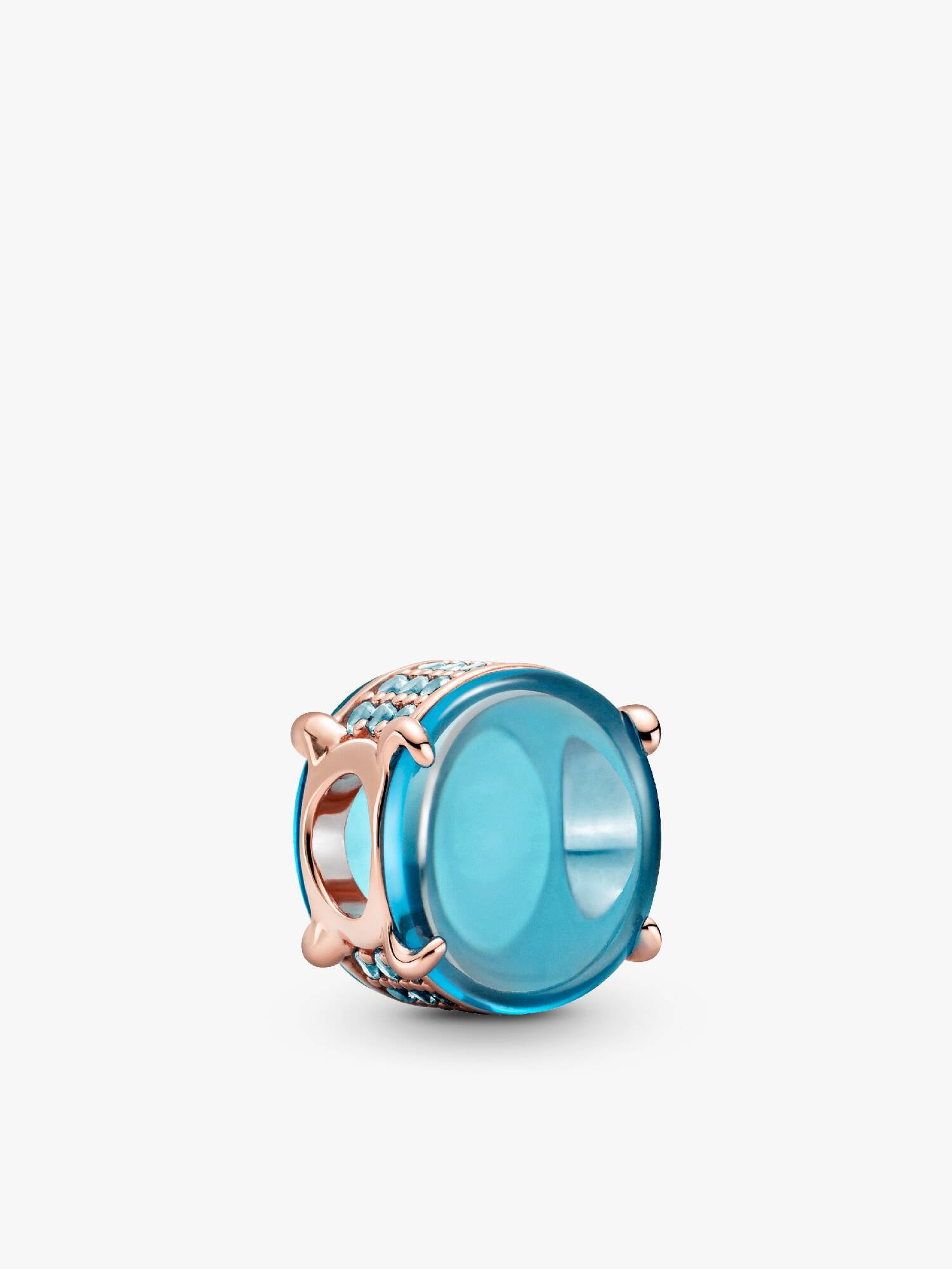 Blue Oval Cabochon Charm