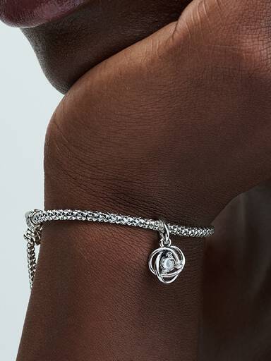 Clear Eternity Circle Dangle Charm