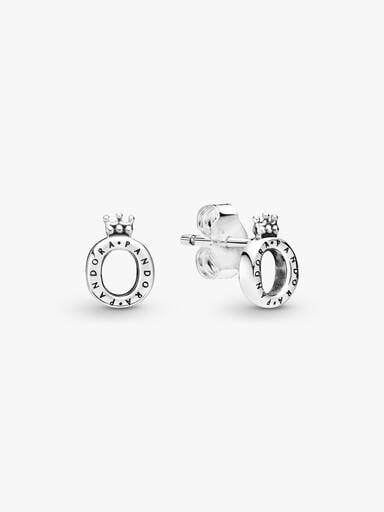 Polished Crown O Stud Earrings