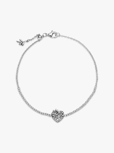 Heart Family Tree Chain Bracelet