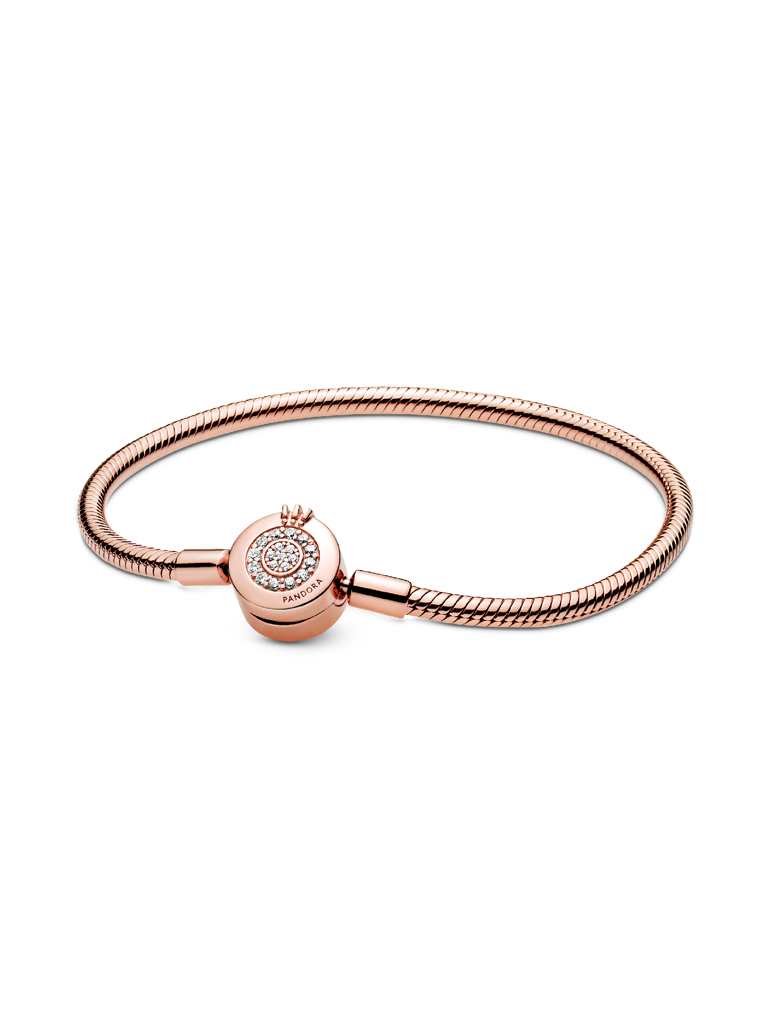 Sparkling Crown O Snake Chain Bracelet