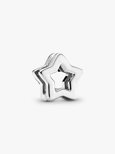 PANDORA Reflexions star silver clip charm