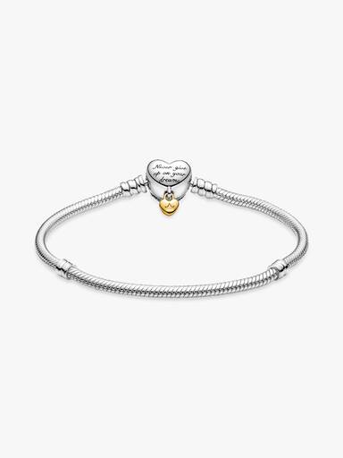 Disney Princess Pandora Moments Heart Snake Chain Bracelet