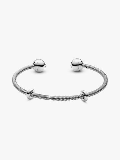 Pandora Moments Snake Chain Style Open Bangle