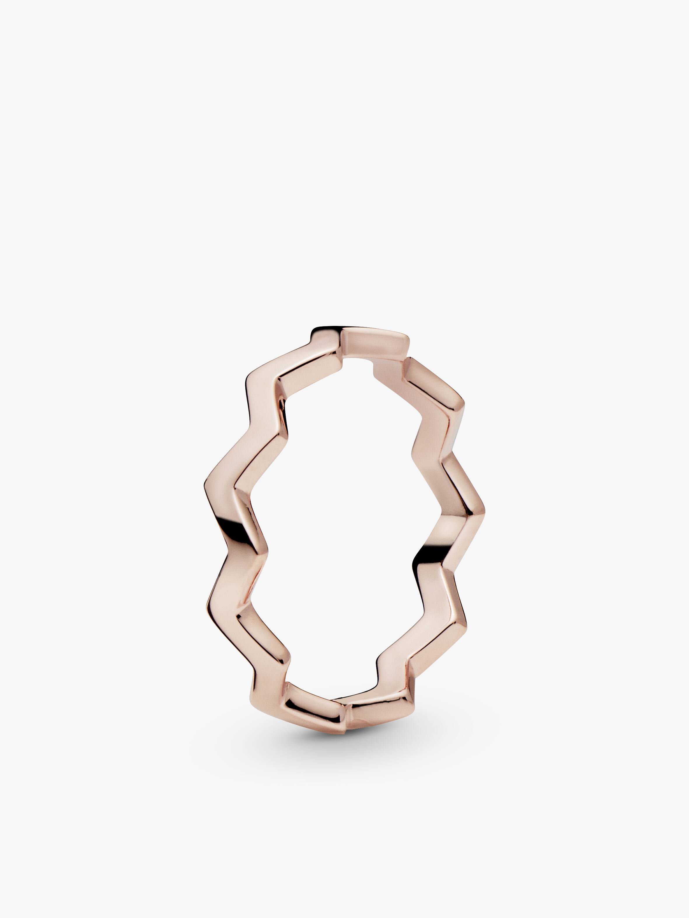 Zigzag 14k rose gold-plated ring