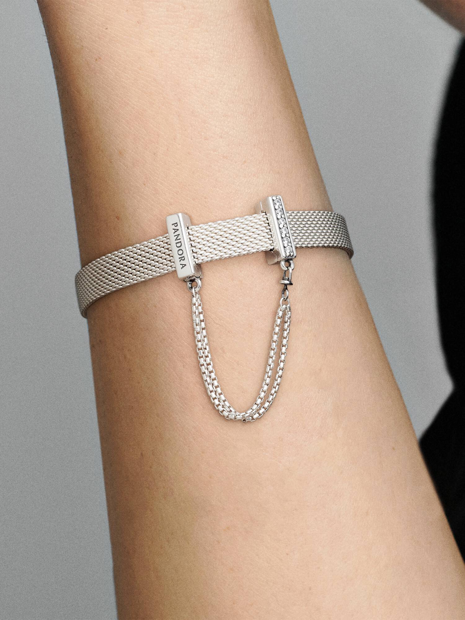 Sparkling Safety Chain Clip Charm
