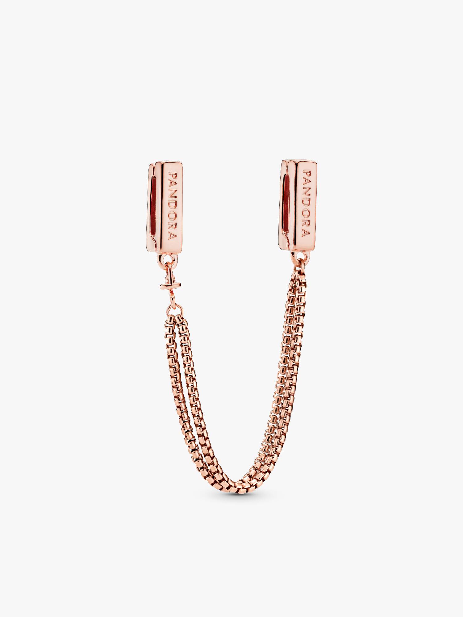 PANDORA Reflexions safety chain in 14k rose gold-plated