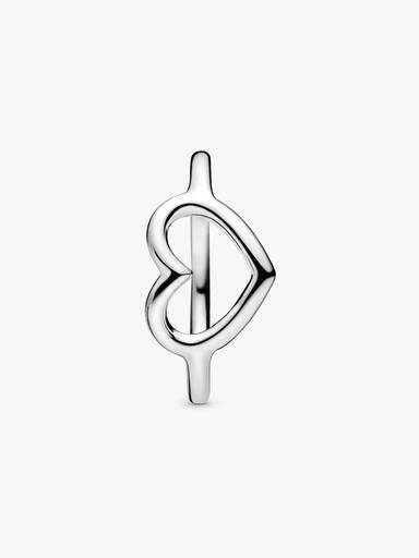 Polished Open Heart Ring