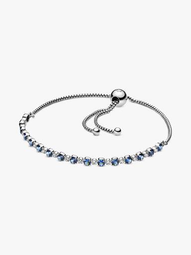 Blue & Clear Sparkle Slider Bracelet