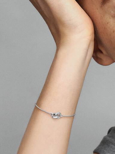 Pandora Signature Intertwined Pavé Chain Bracelet