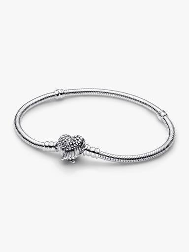 Heart Wings Clasp Snake Chain Bracelet