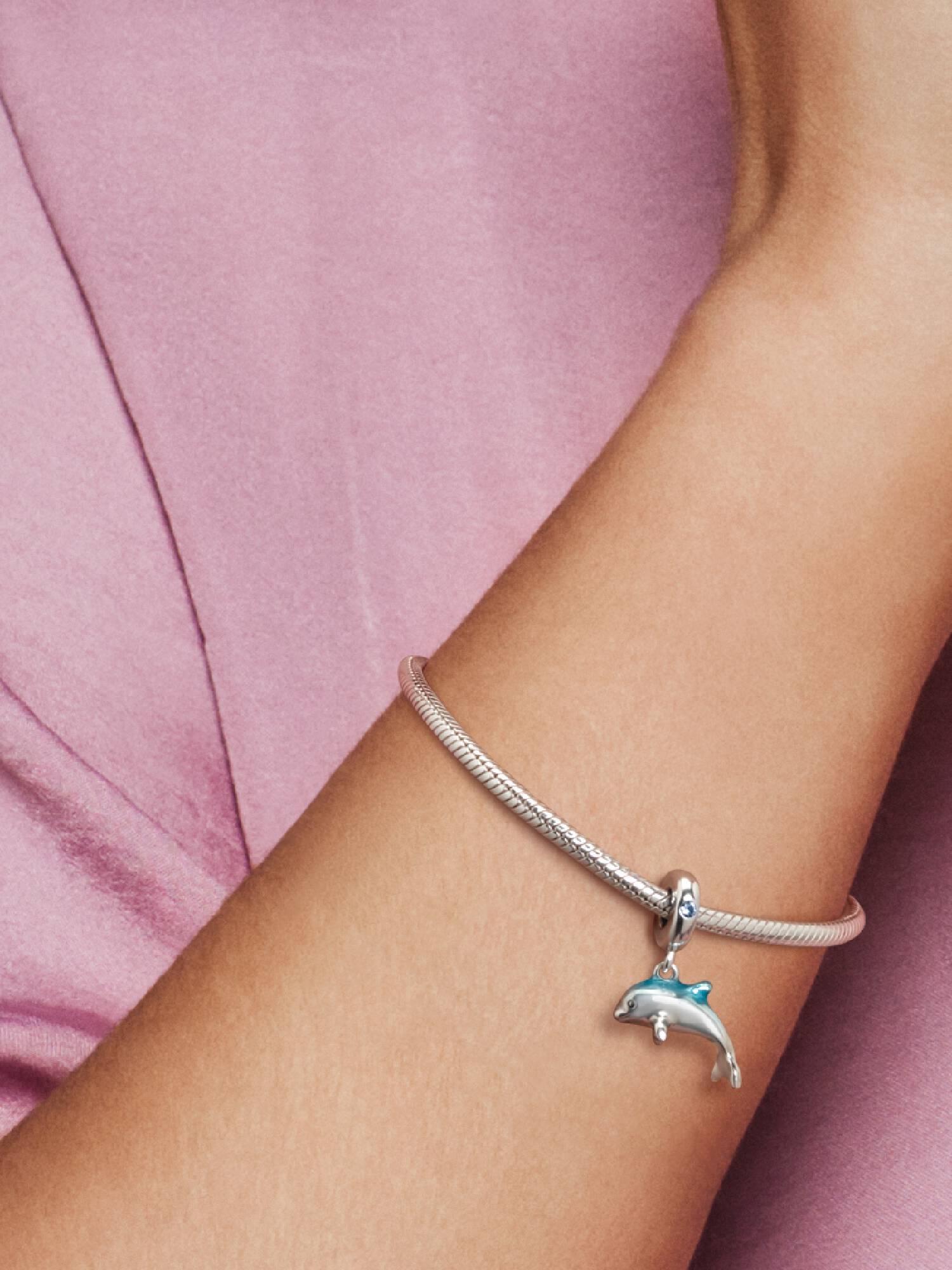Shimmering Dolphin Dangle Charm