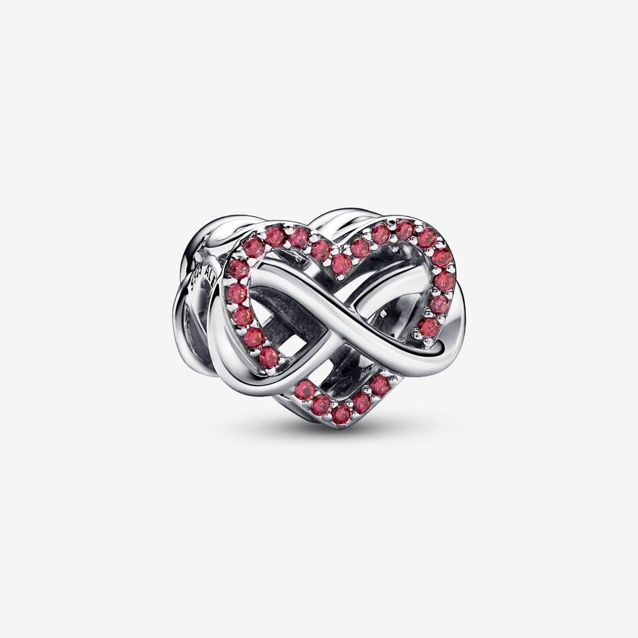 Family Infinity Red Heart Charm image number 0