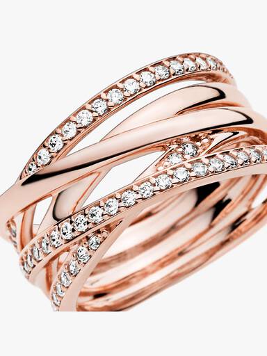 PANDORA Rose ring with clear cubic zirconia