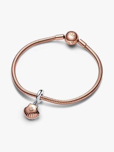 Pandora Club 2023 Sea Shell & Treated Freshwater Cultured Pearl Dangle Charm