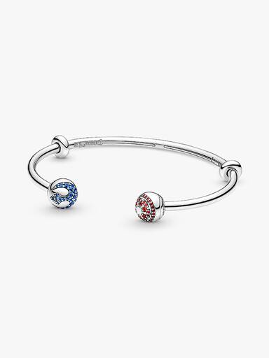 Pandora Moments Star Wars™ Light & Dark Side Logo Open Bangle