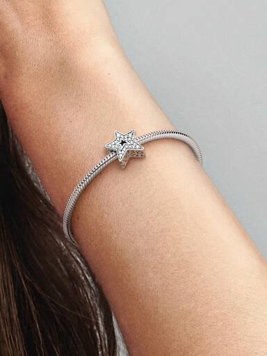 Sparkling Asymmetric Star Charm