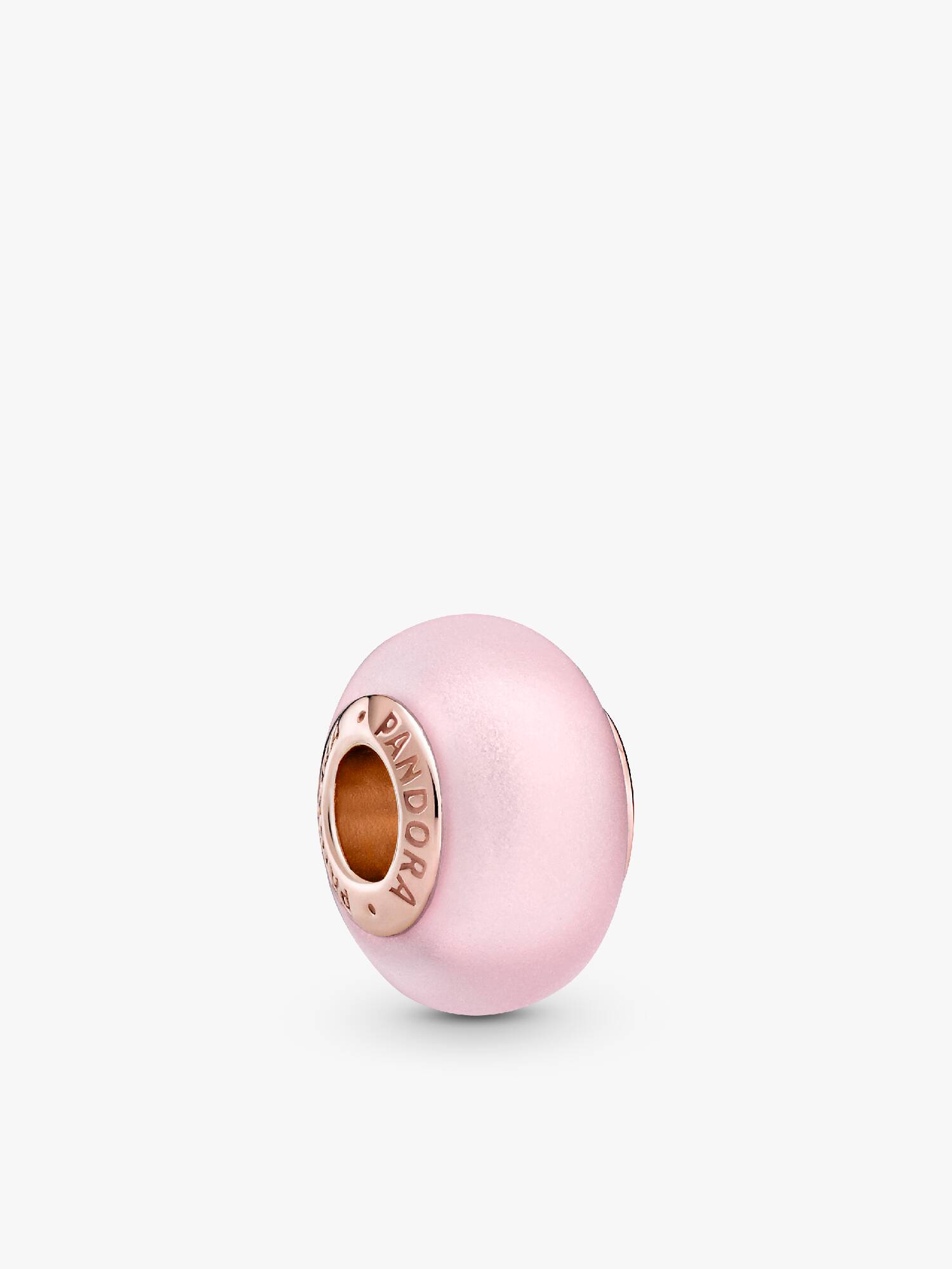 Matte Pink Murano Glass Charm
