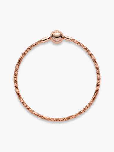 14k Rose gold-plated mesh bracelet