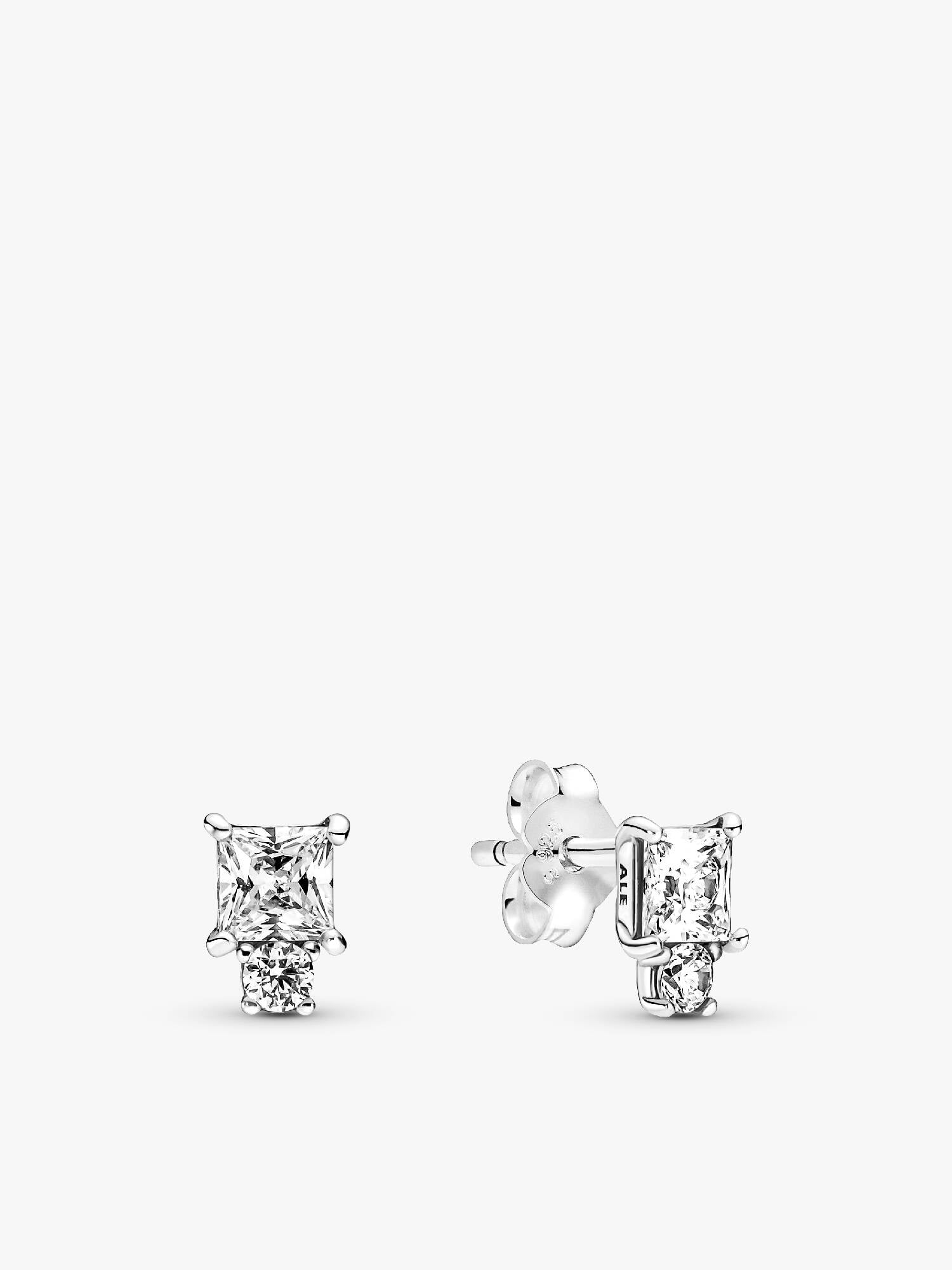 Sparkling Round & Square Earrings