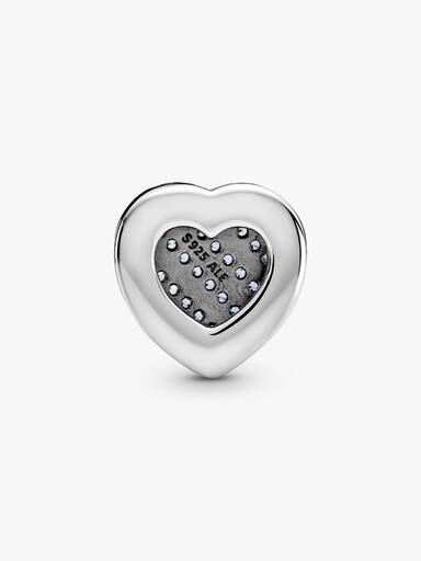Blue Pavé Heart Clip Charm