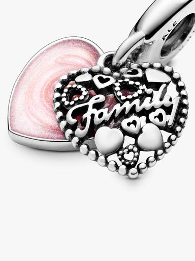 Love Makes A Family Heart Dangle Charm