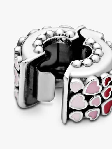 Red & Pink Hearts Charm