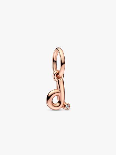 Letter d Script Alphabet Dangle Charm