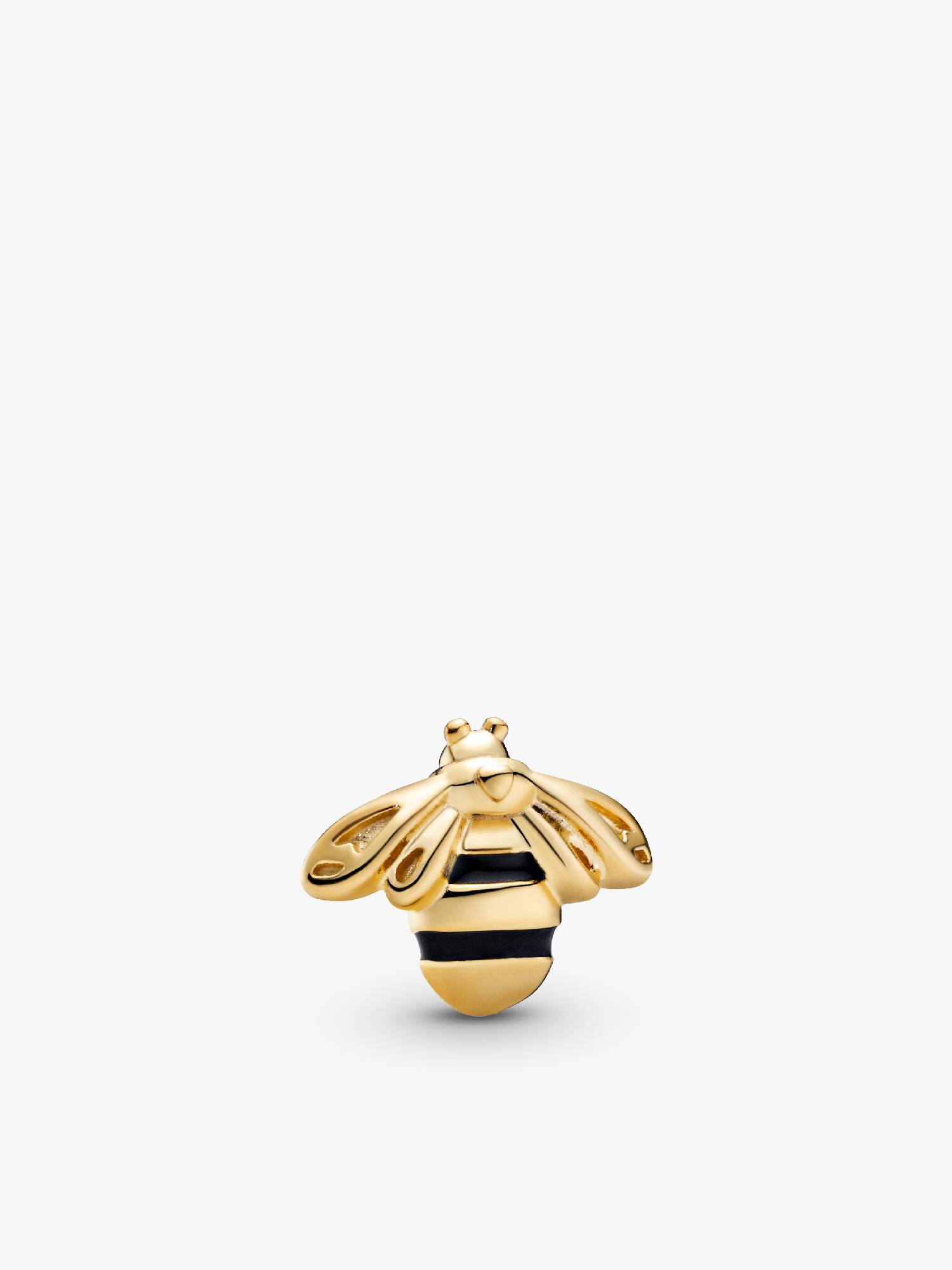 Bee 14k gold-plated petite element with black enamel