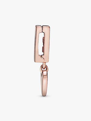 PANDORA Reflexions dangling heart clip charm in 14k rose gold-plated