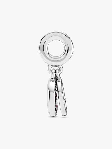 Sparkling Red Disc Double Dangle Charm
