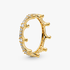 Crown 14k gold-plated ring with clear cubic zirconia Crown 14k gold-plated ring with clear cubic zirconia