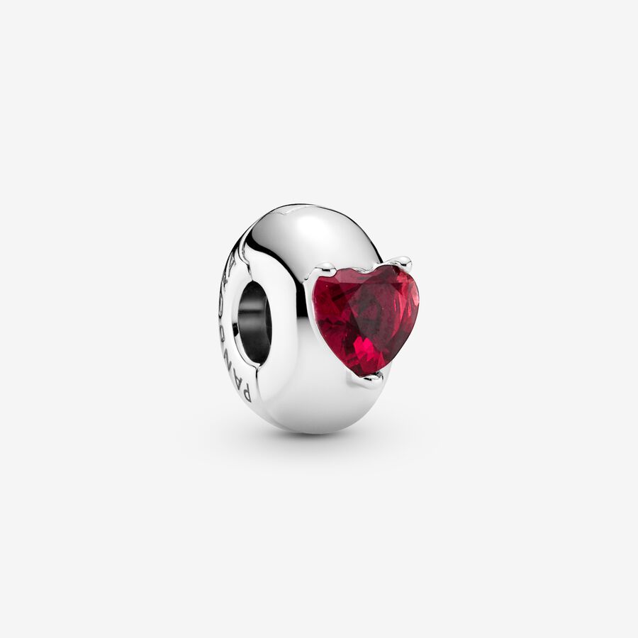 Red Heart Solitaire Clip Charm image number 0
