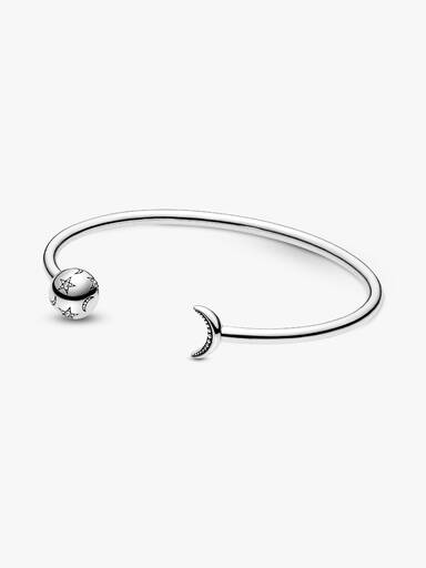 Pandora Moments Moon & Stars Open Bangle