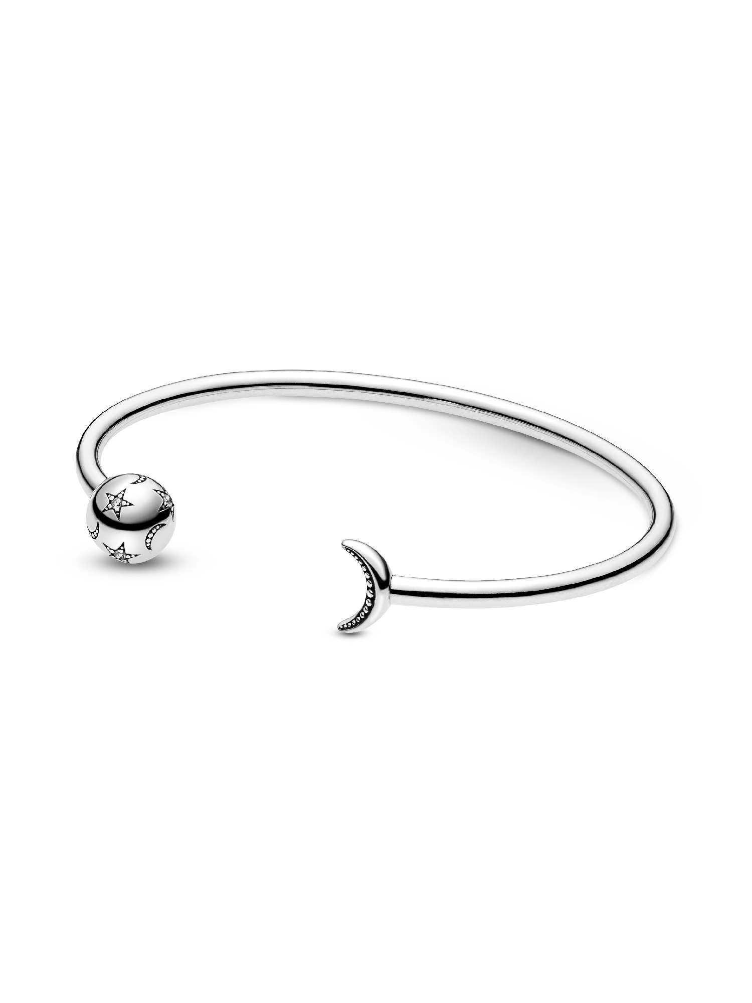 Pandora Moments Moon & Stars Open Bangle | Sterling silver