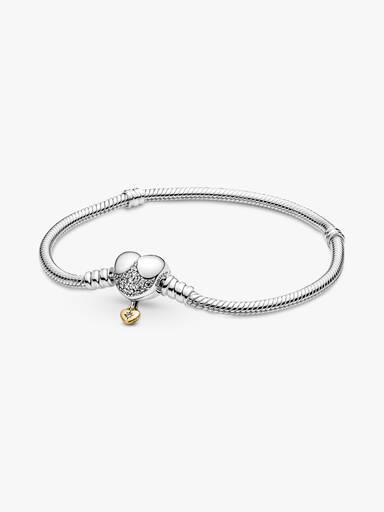 Disney Princess Pandora Moments Heart Snake Chain Bracelet