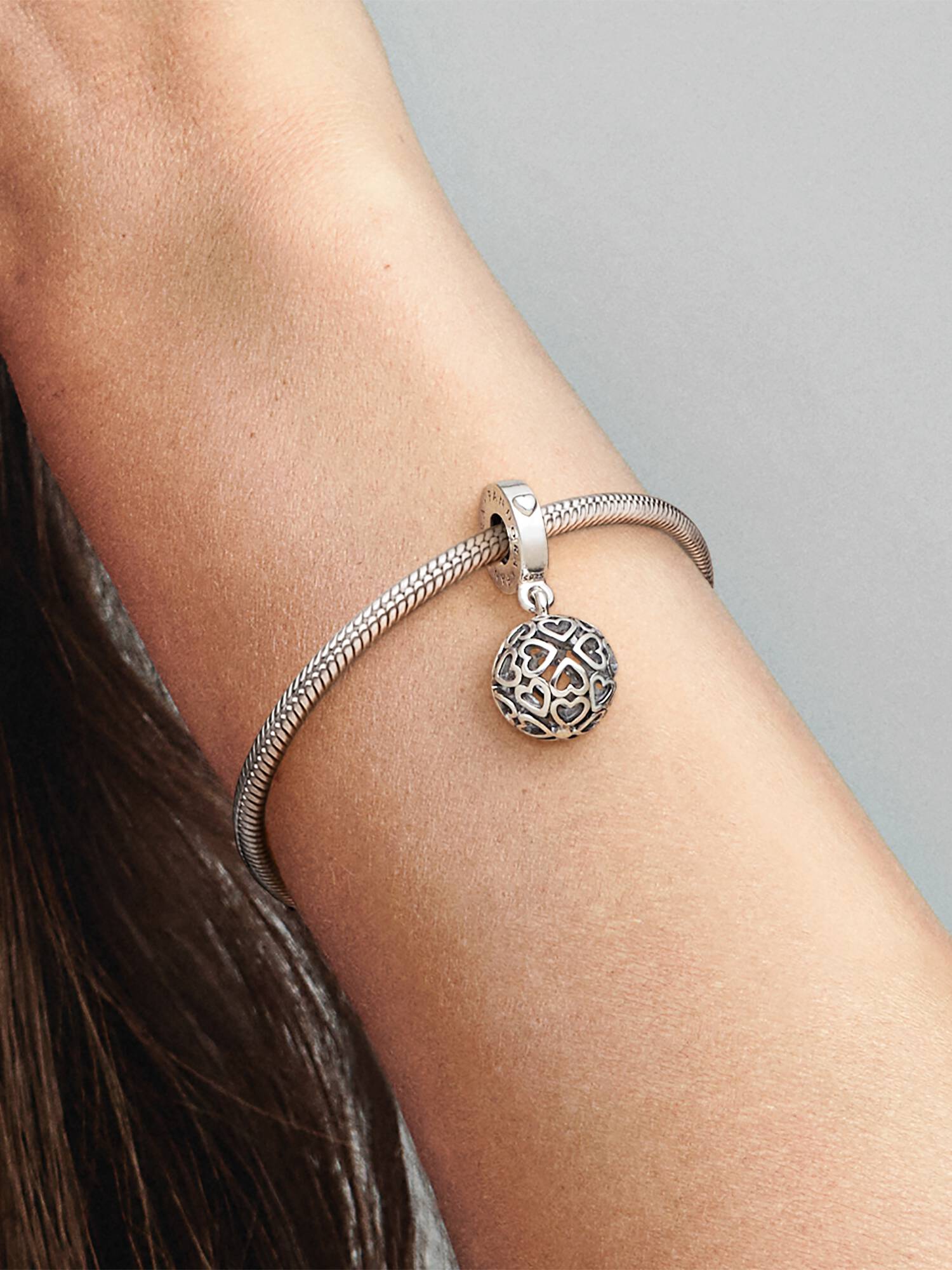 Hearts silver dangle