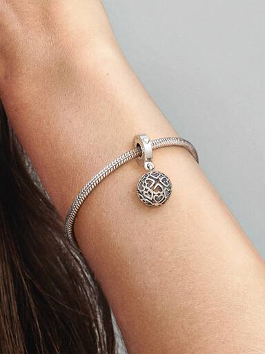 Hearts silver dangle