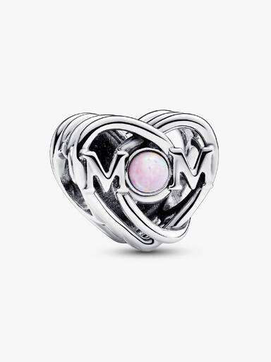 Openwork Mum & Heart Charm