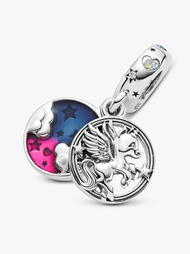 Magical Unicorn Double Dangle Charm