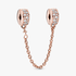 Clear Pavé Safety Chain Clip Charm Clear Pavé Safety Chain Clip Charm