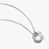 Organically Shaped Pavé Circle & Treated Freshwater Cultured Pearl Collier Necklace Organically Shaped Pavé Circle & Treated Freshwater Cultured Pearl Collier Necklace