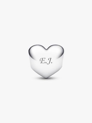 Engravable Red Stone Heart Charm