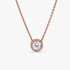 14k Rose gold-plated necklace with clear cubic zirconia 14k Rose gold-plated necklace with clear cubic zirconia